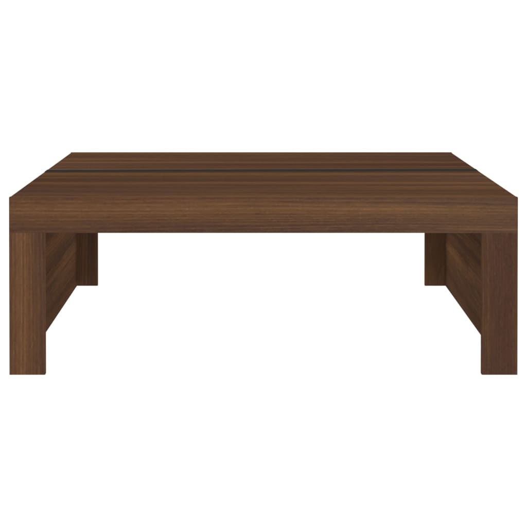 vidaXL Kavos staliukas, rudas ąžuolo, 100x100x35cm, apdirbta mediena