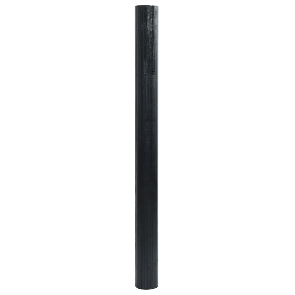 vidaXL Kambario pertvara, juodos spalvos, 165x600cm, bambukas