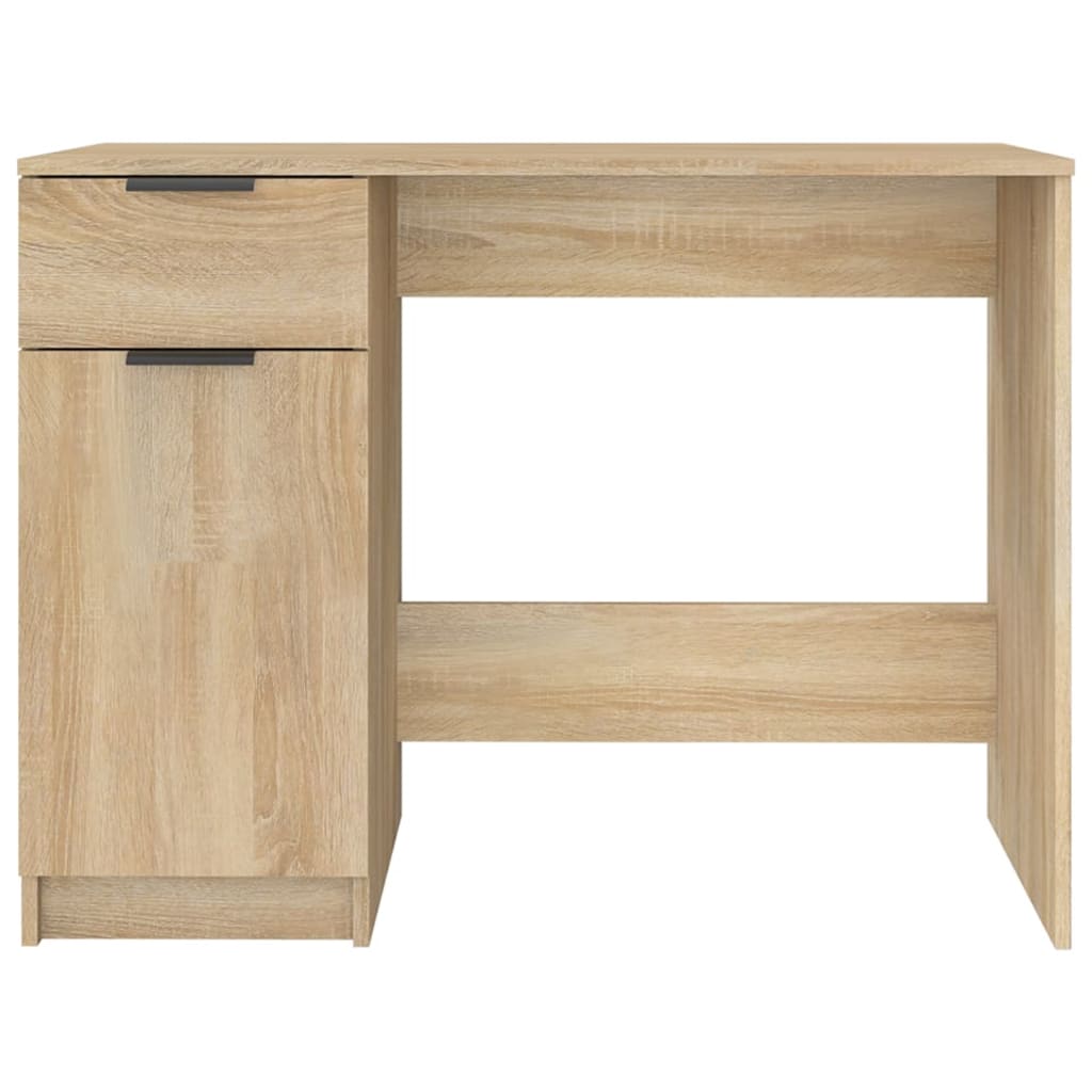 vidaXL Rašomasis stalas, ąžuolo spalvos, 100x50x75cm, mediena