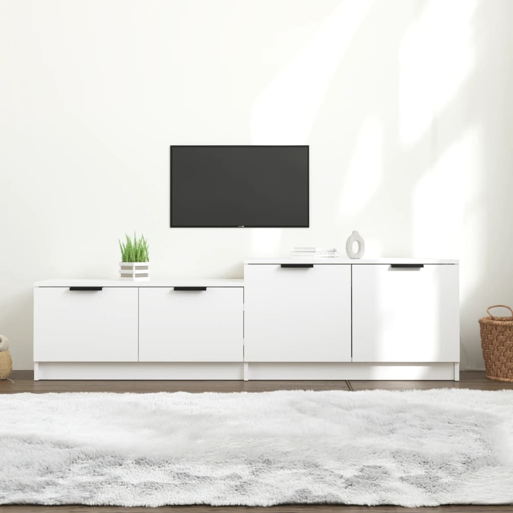 vidaXL Televizoriaus spintelė, balta, 158,5x36x45cm, apdirbta mediena
