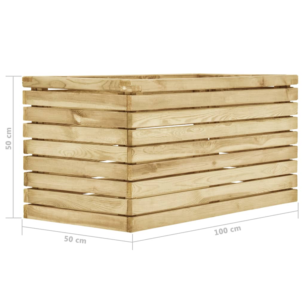 vidaXL Lovelis, 100x50x50cm, impregnuota pušies mediena, aukštas