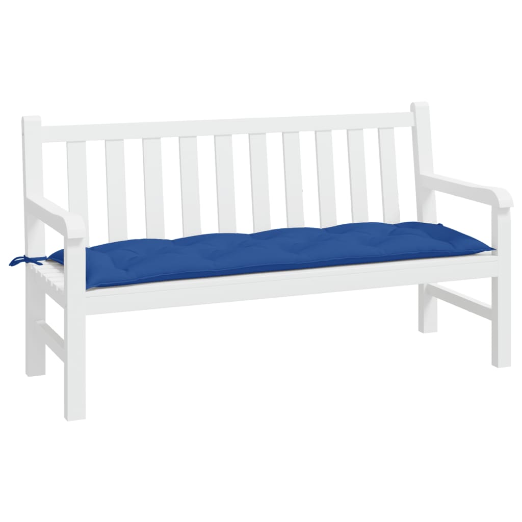 vidaXL Sodo suoliuko pagalvėlė, mėlynos spalvos, 150x50x7cm, audinys