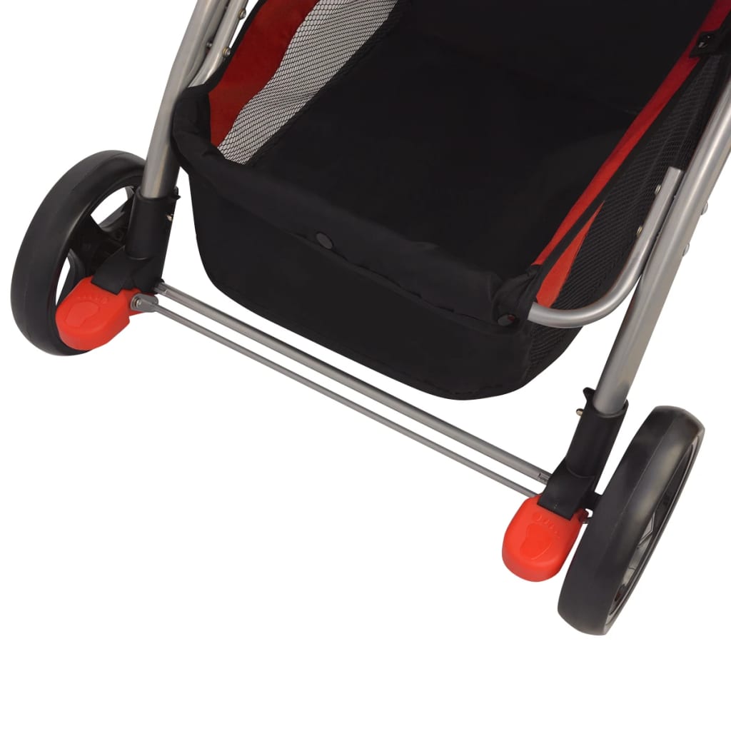 vidaXL Vaikiškas vežimėlis, raudonas, 102x52x100 cm