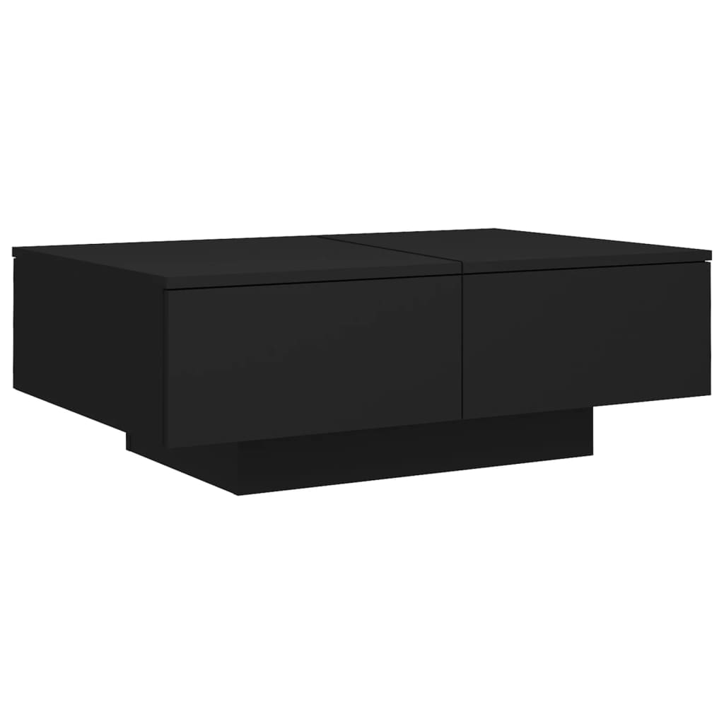 vidaXL Kavos staliukas, juodos spalvos, 90x60x31cm, MDP