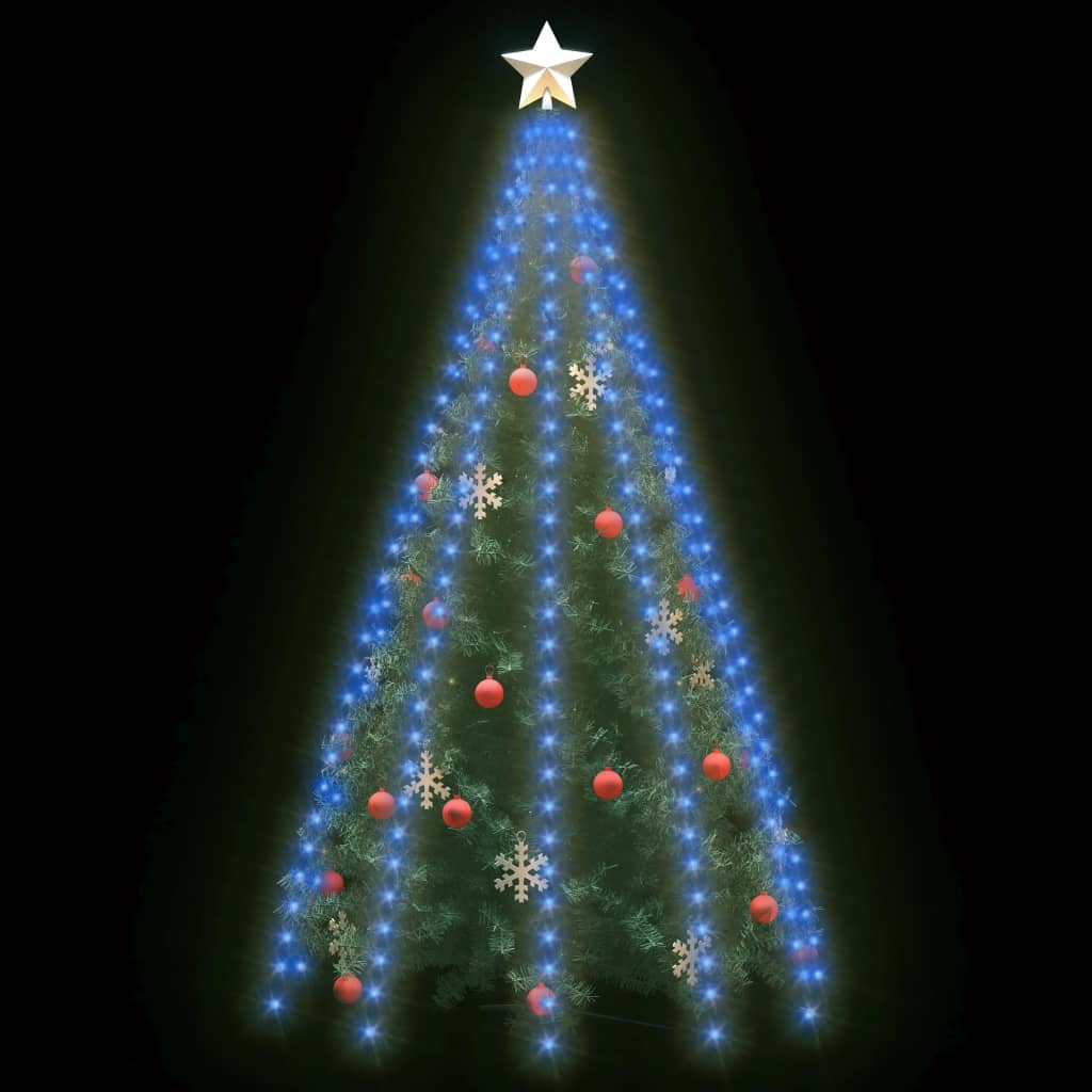 vidaXL Kalėdų eglutės girlianda su 300 mėlynų LED lempučių, 300cm