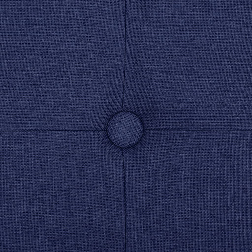 vidaXL Sulankstomas suoliukas-daiktadėžė, mėlynas, dirbtinis linas