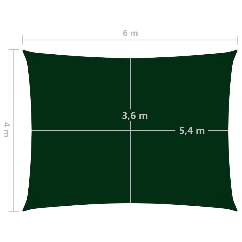 vidaXL Uždanga nuo saulės, žalia, 4x6m, oksfordo audinys, stačiakampė