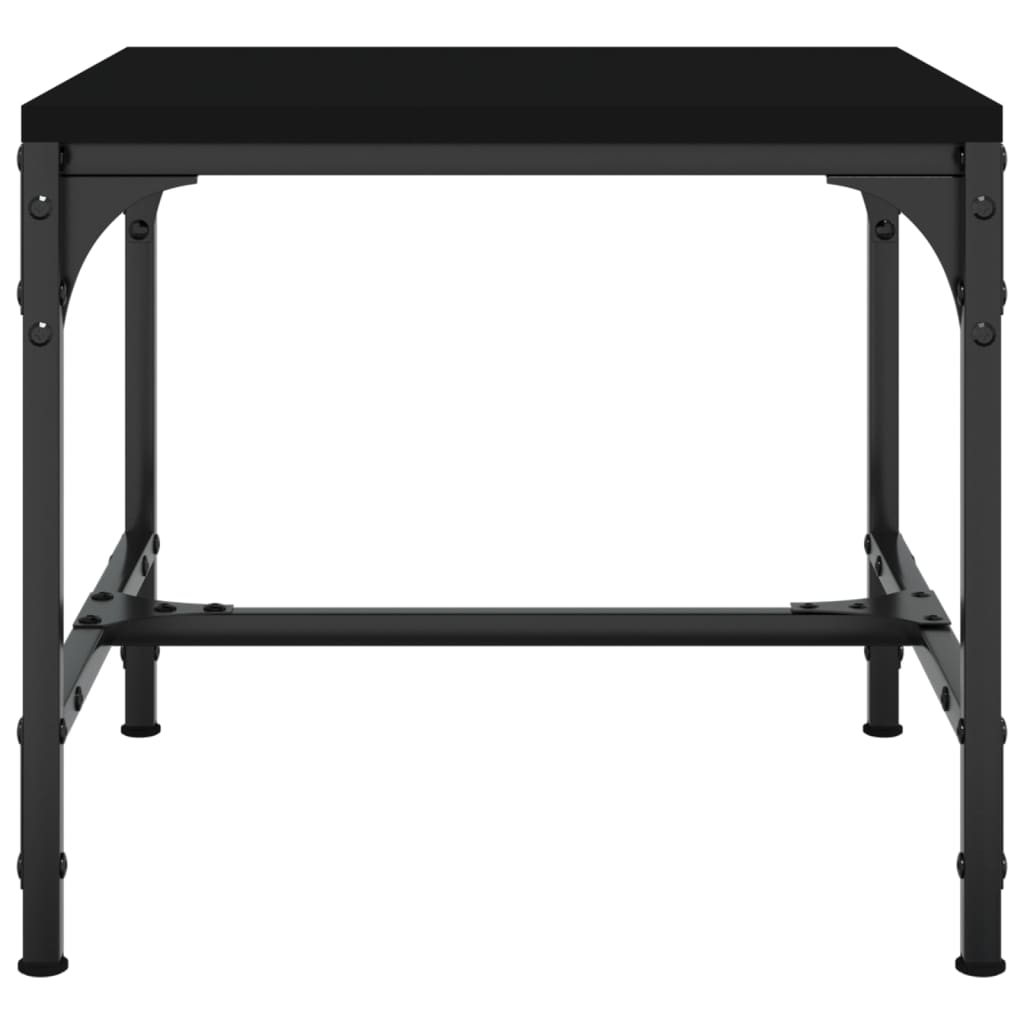 vidaXL Kavos staliukas, juodos spalvos, 50x50x35cm, apdirbta mediena