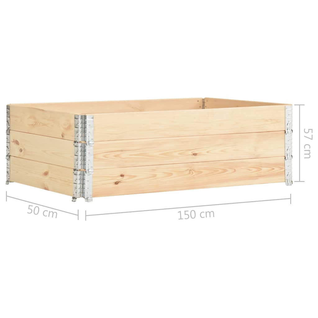 vidaXL Aukšti loveliai, 3vnt., 50x150cm, pušies medienos masyvas