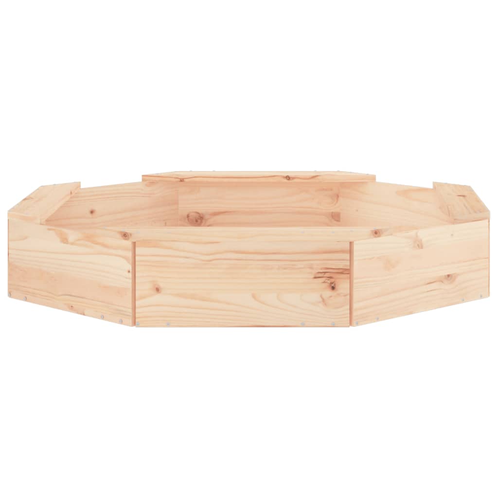 vidaXL Smėlio dėžė su sėdynėmis, pušies medienos masyvas, aštuonkampė
