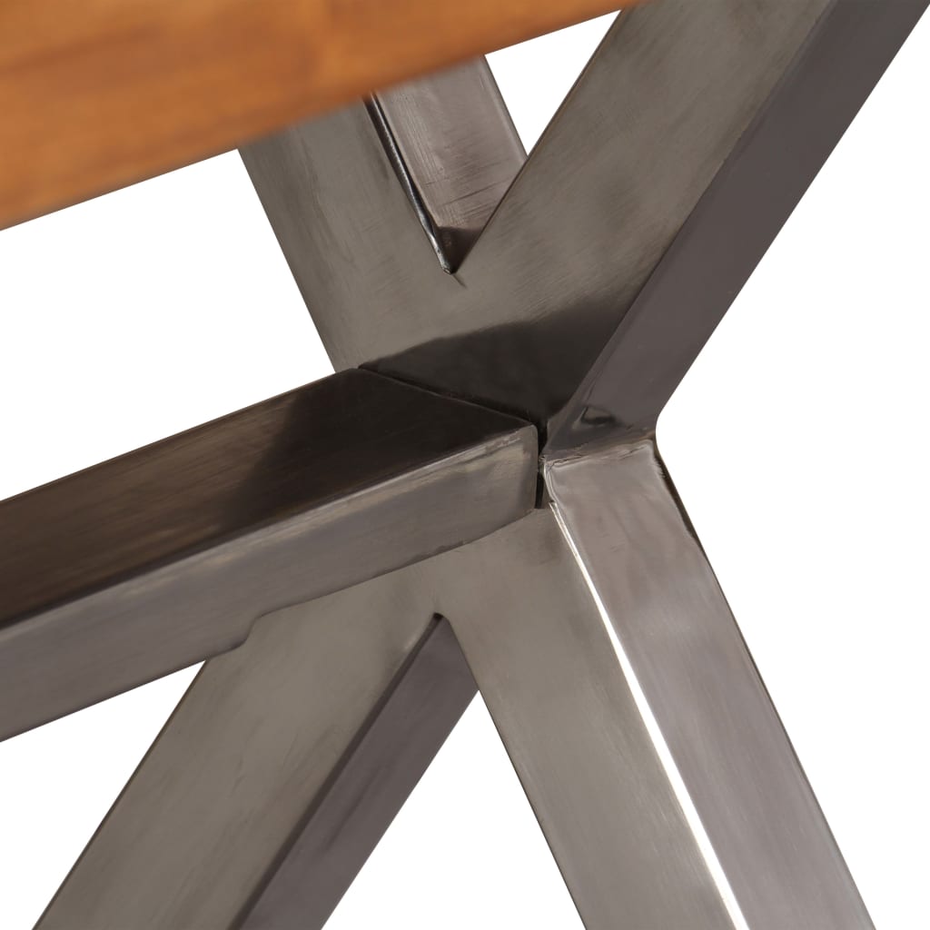 vidaXL Kavos staliukas, 100x50x50cm, mediena su medaus apdaila