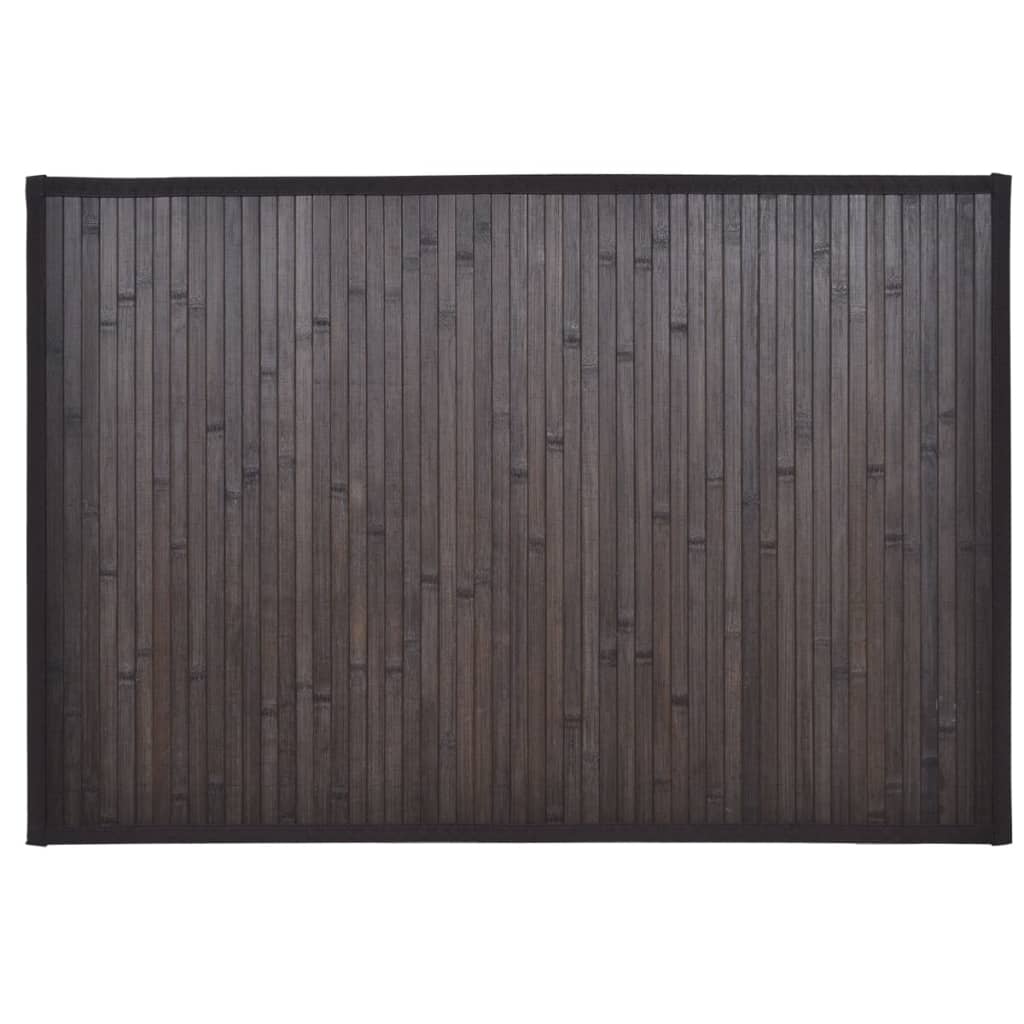 vidaXL Vonios kilimėliai, 2vnt., tamsiai rudi, 60x90cm, bambukas
