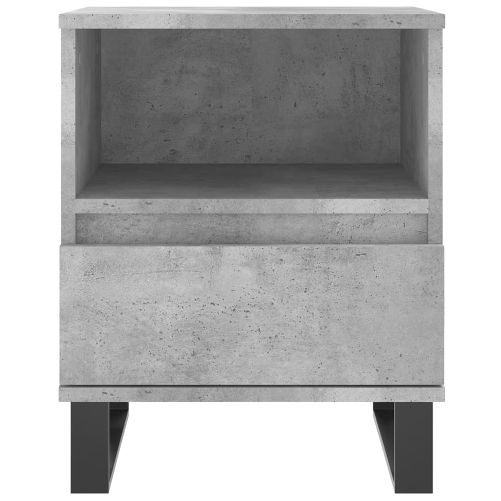 vidaXL Naktinės spintelės, 2vnt., betono pilkos, 40x35x50cm, mediena
