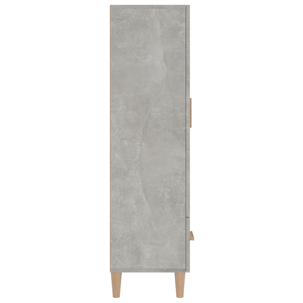 vidaXL Komoda, betono pilkos spalvos, 70x31x115cm, apdirbta mediena
