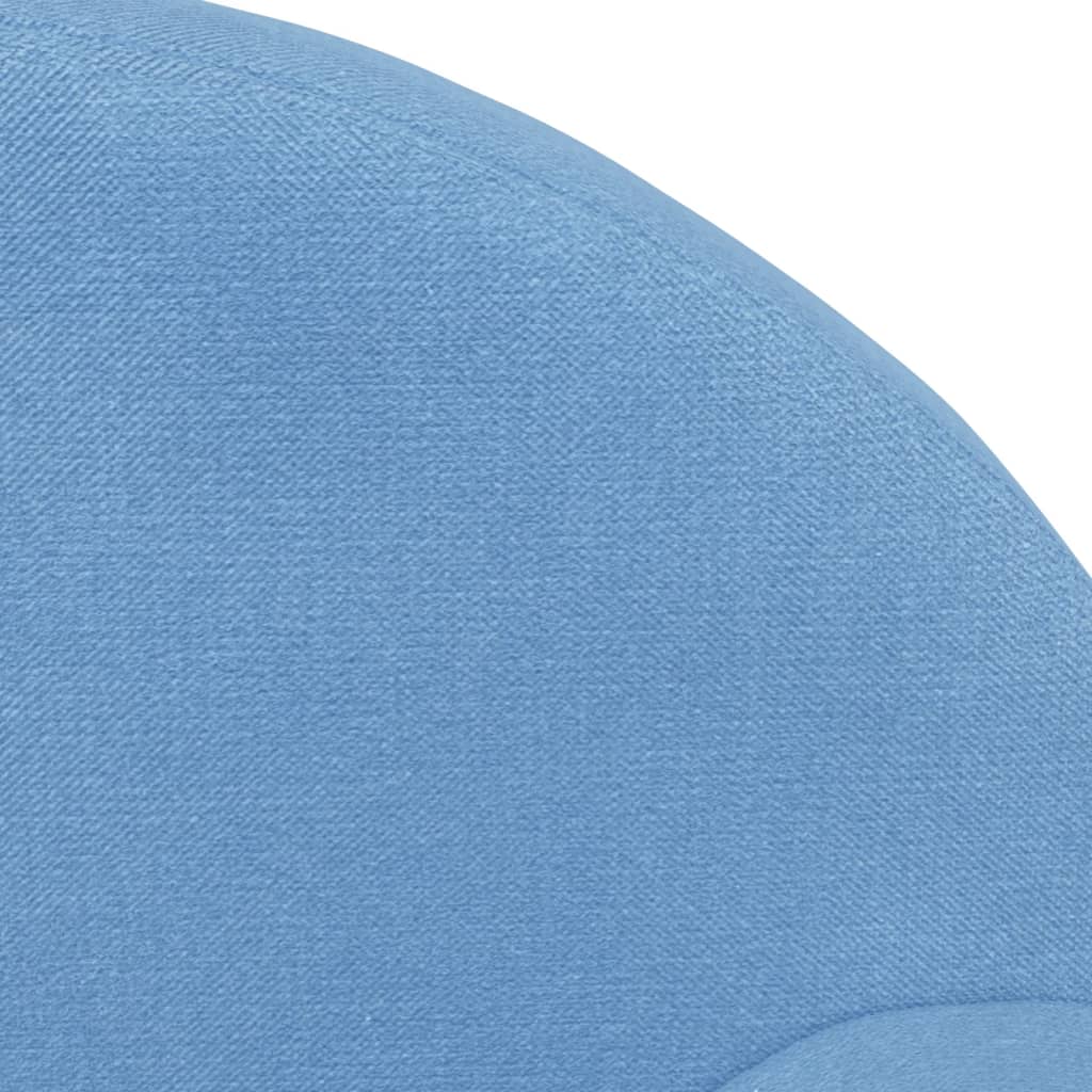 vidaXL Dvivietė vaikiška sofa-lova, mėlynos spalvos, minkštas pliušas