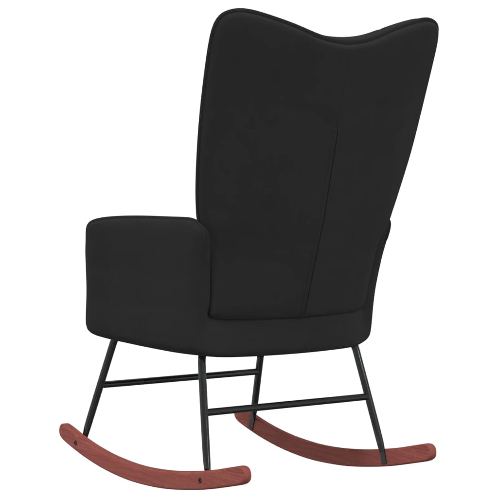 vidaXL Supama kėdė, juodos spalvos, aksomas