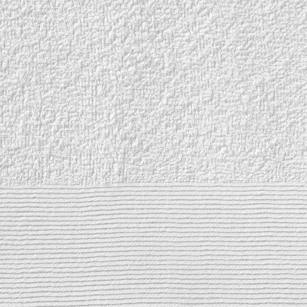vidaXL Vonios rankšluosčiai, 25vnt., balti, 70x140cm, medvilnė