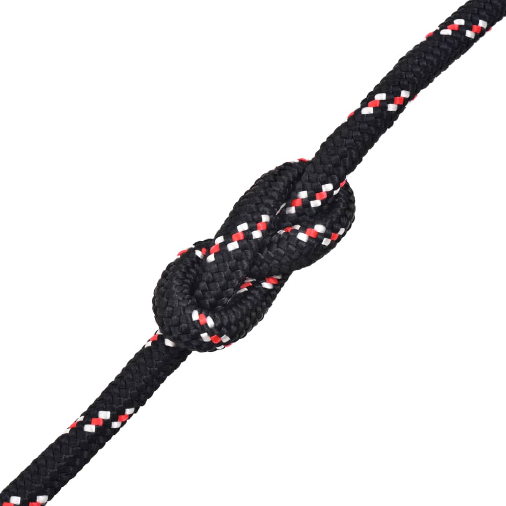 vidaXL Jūrinė virvė, juoda, 50m, polipropilenas, 18mm