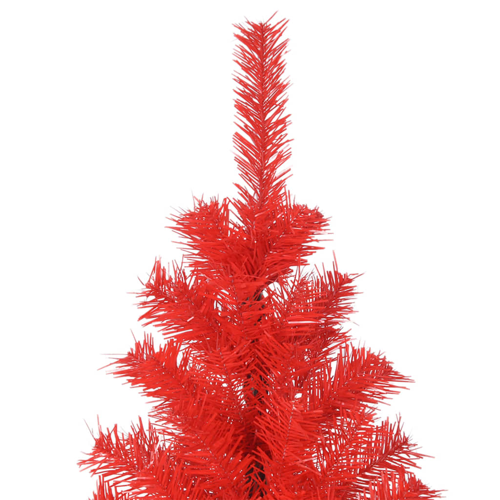 vidaXL Dirbtinė Kalėdų eglutė su stovu, raudonos spalvos, 180cm, PVC