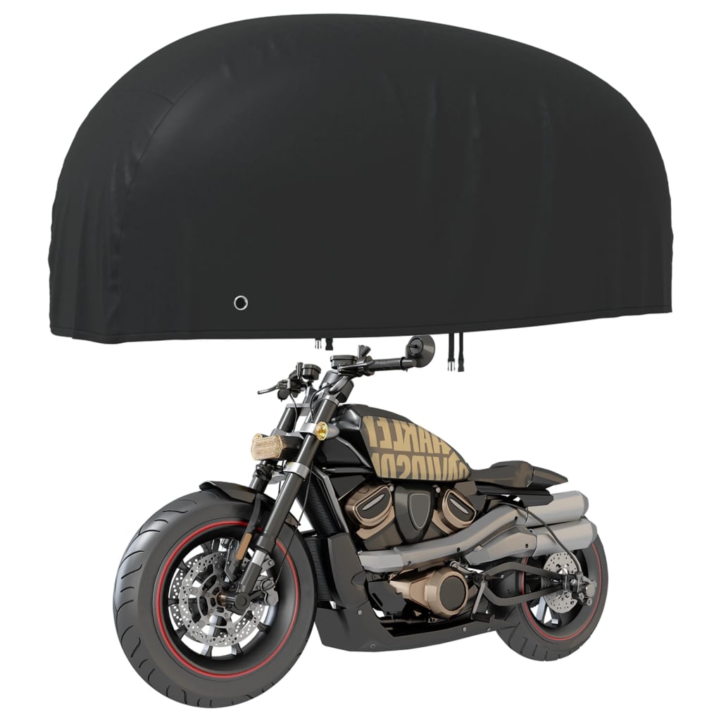 vidaXL Motociklo uždangalas, juodas, 220x95x110cm, 210D oksfordas