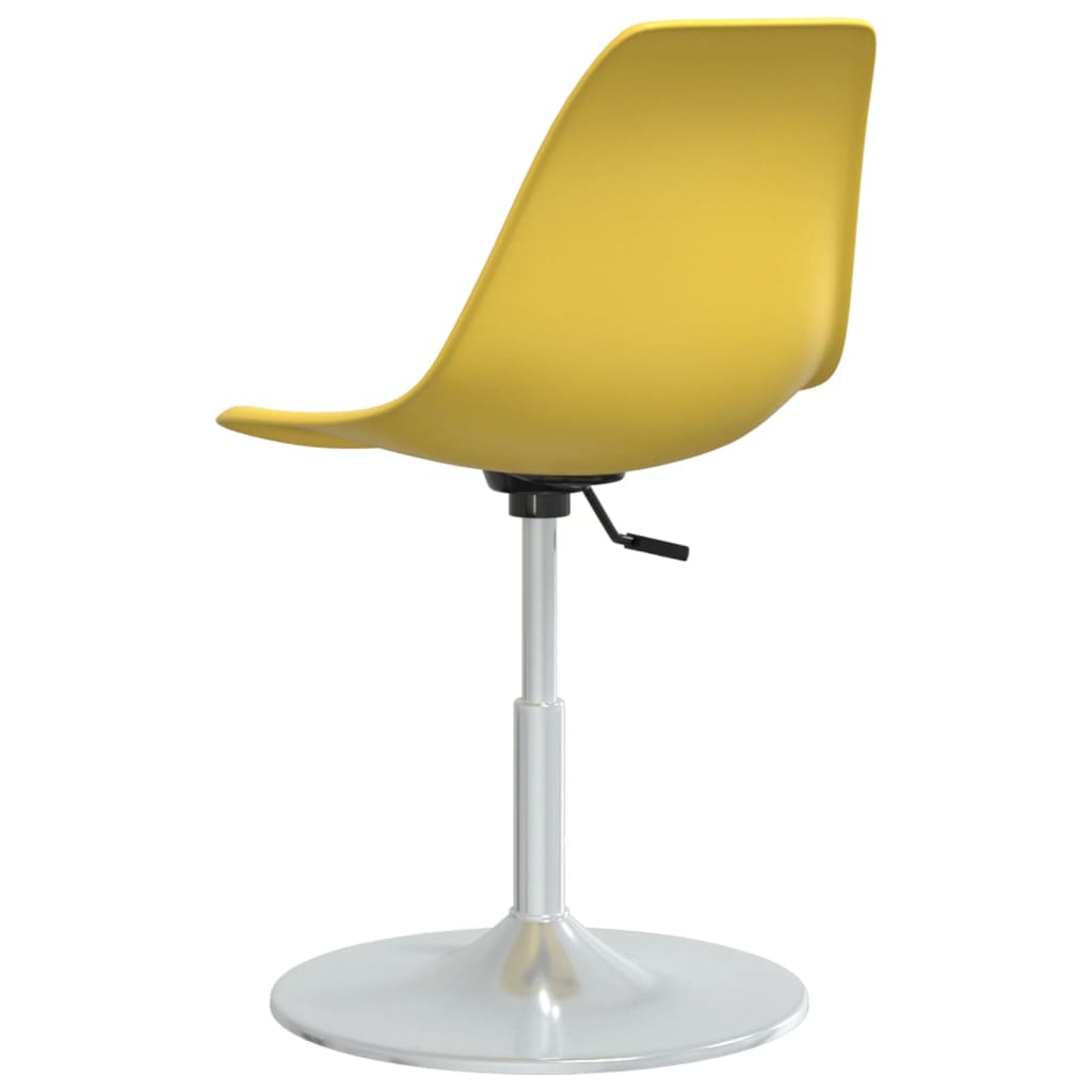 vidaXL Pasukamos valgomojo kėdės, 4vnt., geltonos spalvos, PP