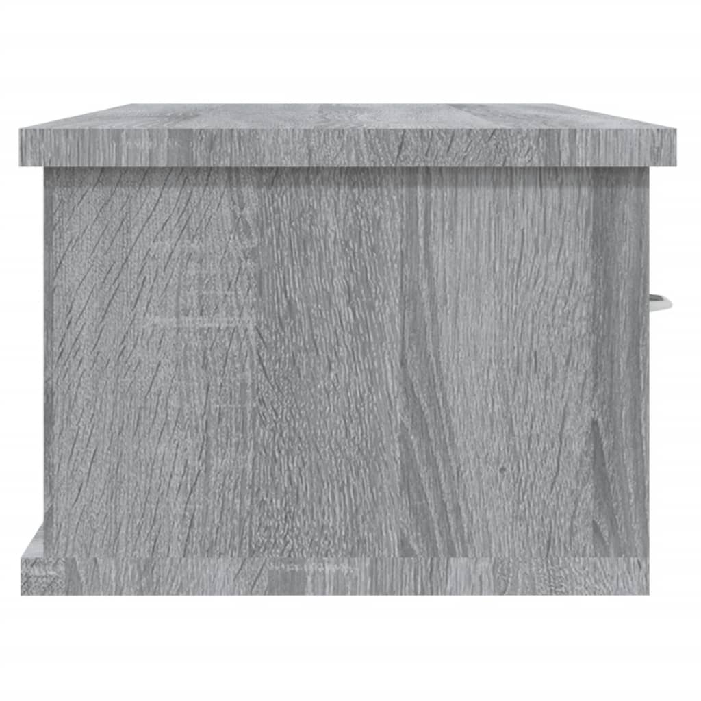 vidaXL Sieninė spintelė, pilkos ąžuolo spalvos, 88x26x18,5cm, mediena