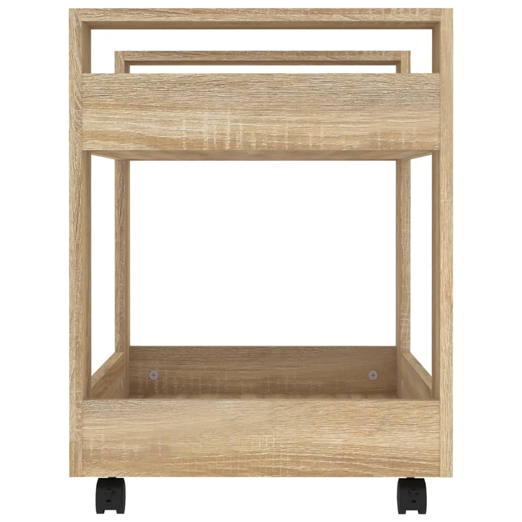 vidaXL Rašomojo stalo lentyna su ratukais, ąžuolo, 60x45x60cm, mediena