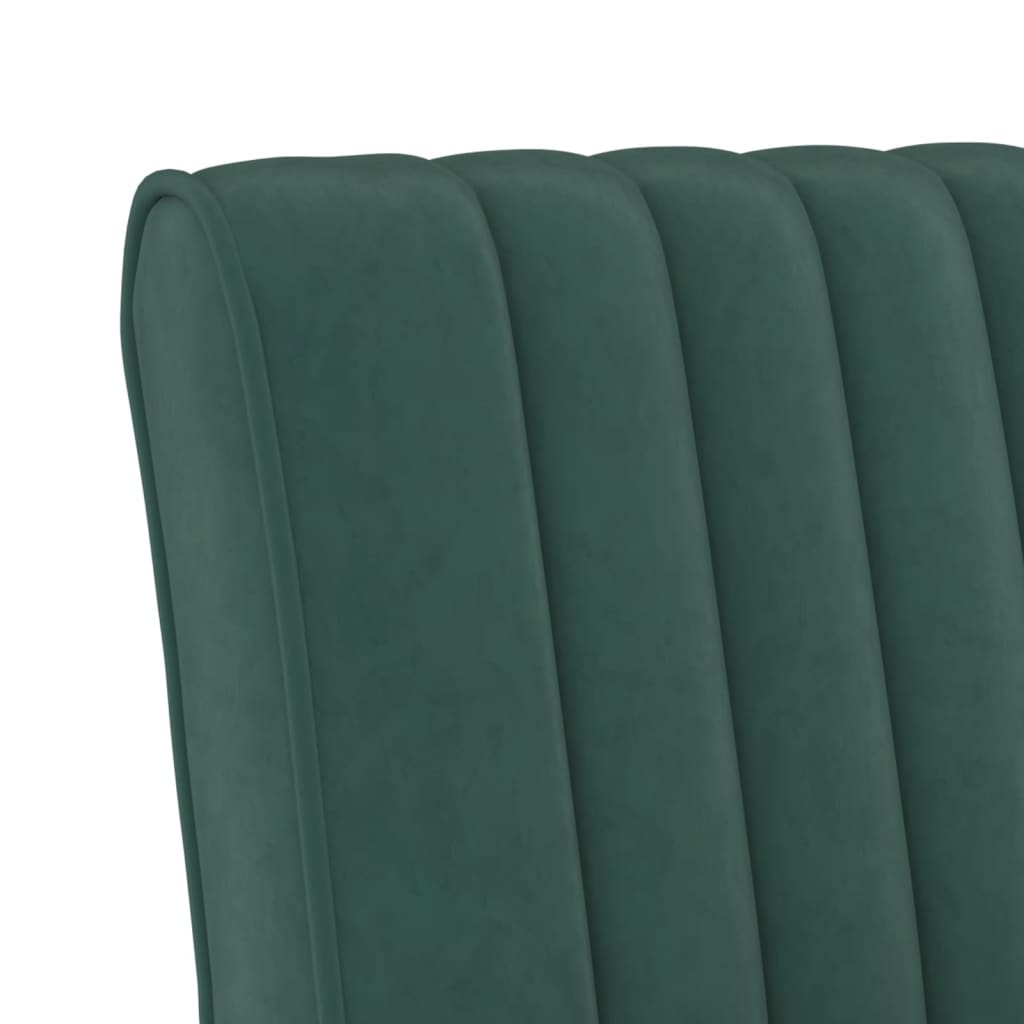 vidaXL Poilsio kėdė, tamsiai žalios spalvos, aksomas