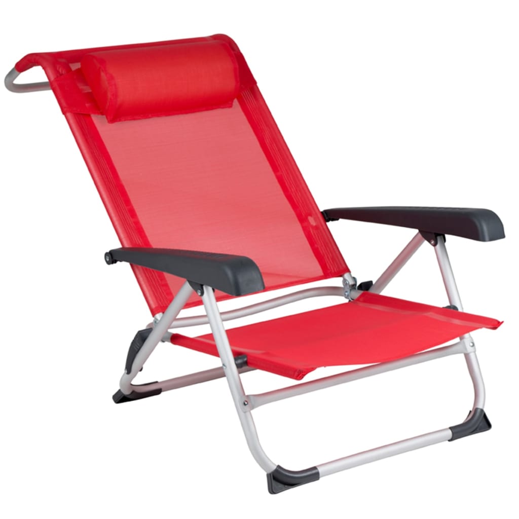 Bo-Camp Paplūdimio kėdė iš aliuminio, raudona, 1204793
