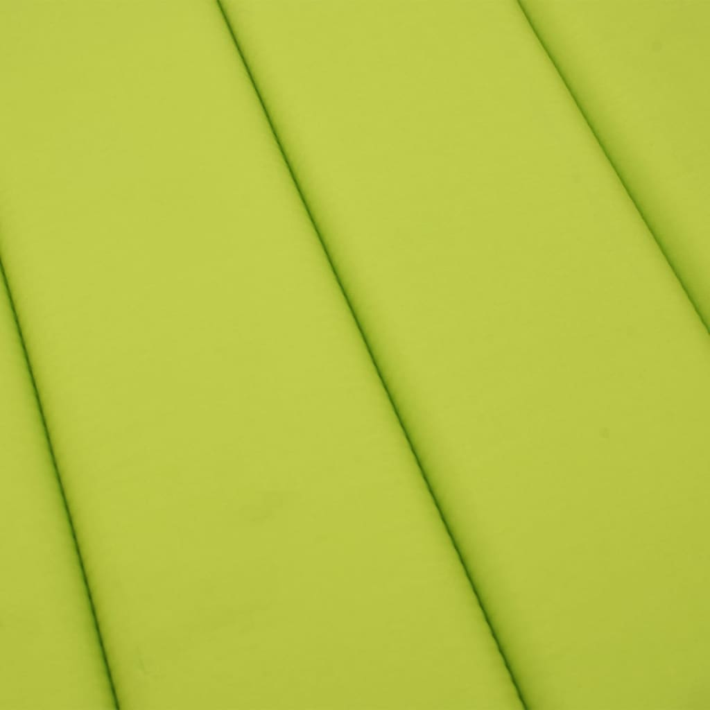 vidaXL Saulės gulto čiužinukas, ryškiai žalias, 186x58x3cm, audinys