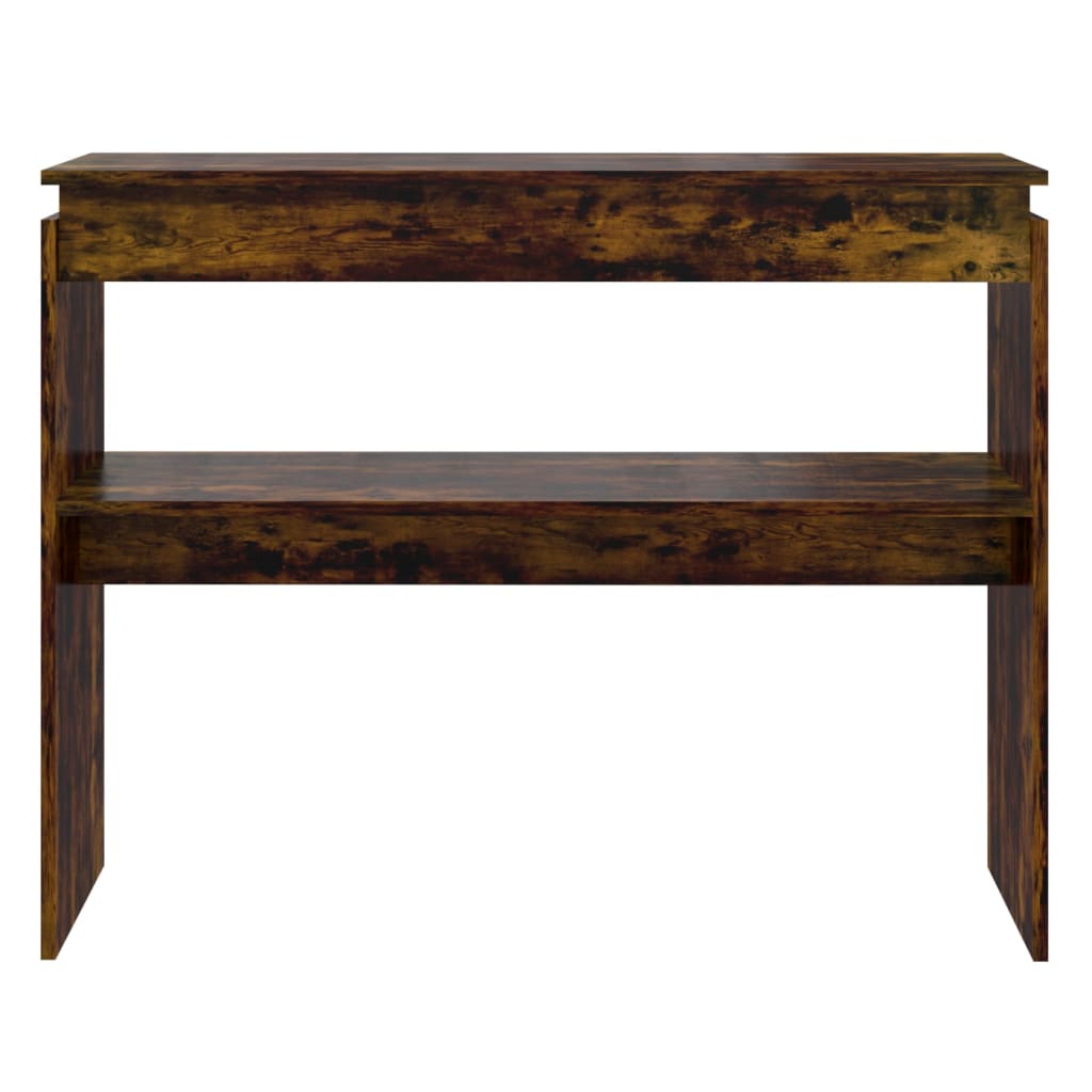 vidaXL Konsolinis staliukas, dūminio ąžuolo, 102x30x80cm, mediena