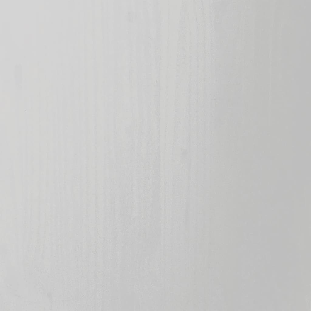 vidaXL Spintelė su ratukais MOSS, balta, pušies masyvas