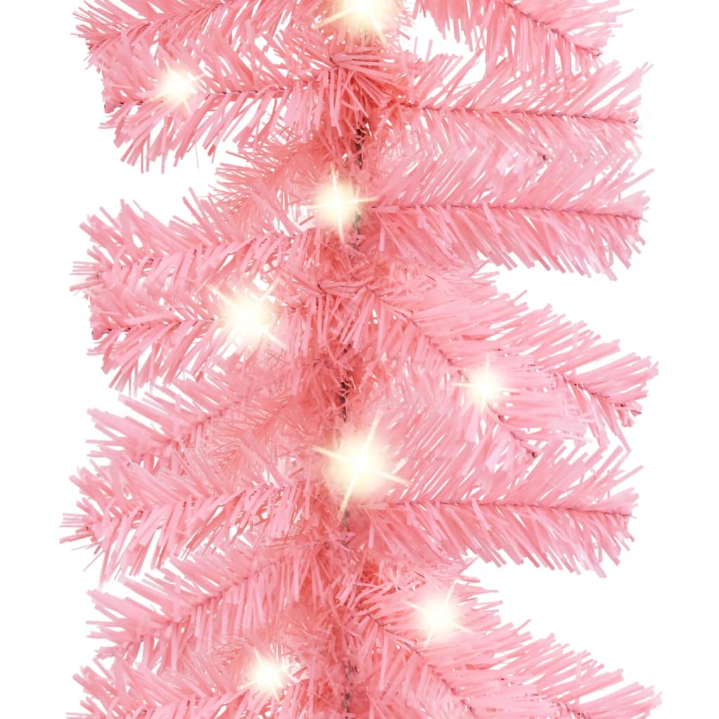 vidaXL Kalėdinė girlianda su LED lemputėmis, rožinės spalvos, 5m