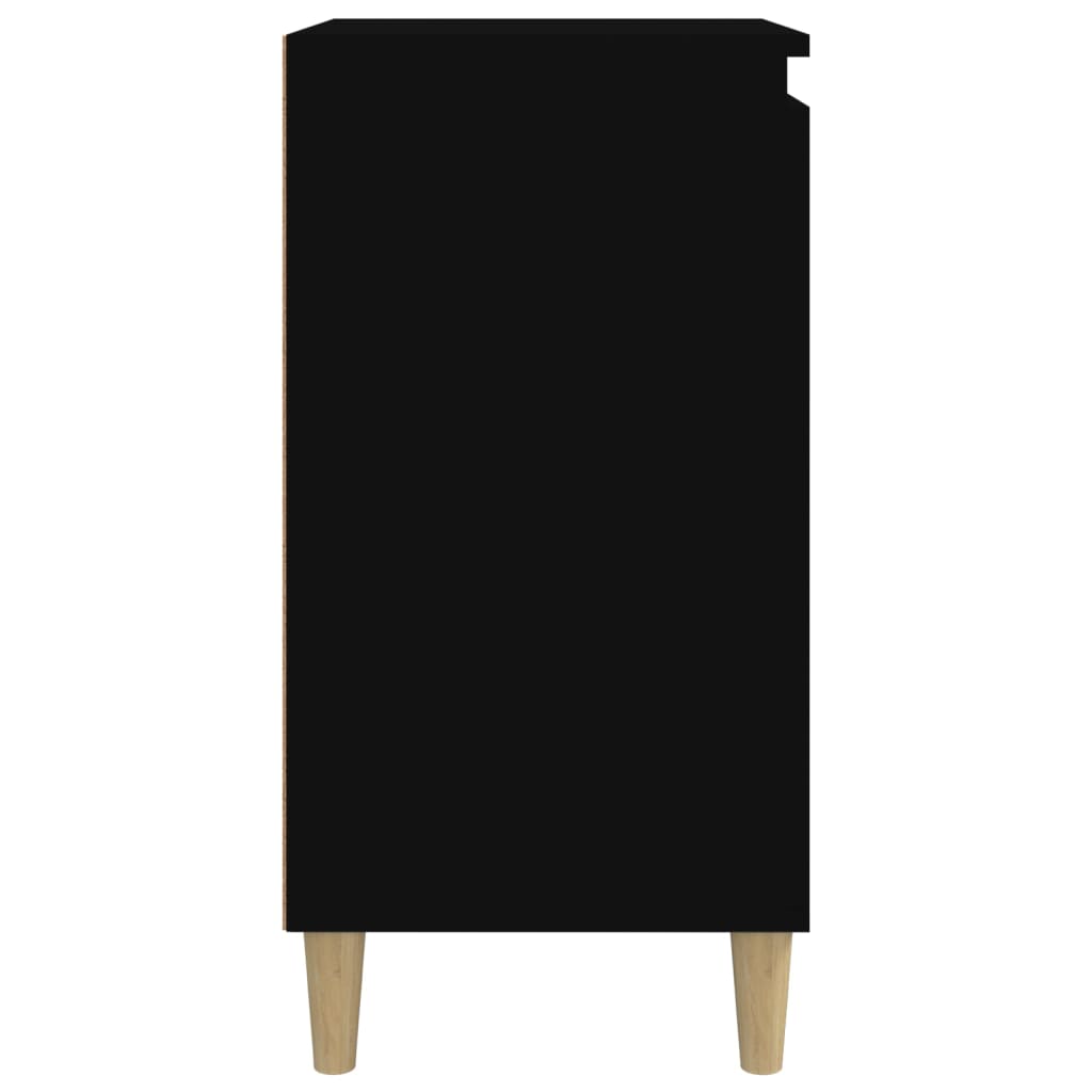 vidaXL Naktinės spintelės, 2vnt., juodos, 40x35x70cm, apdirbta mediena