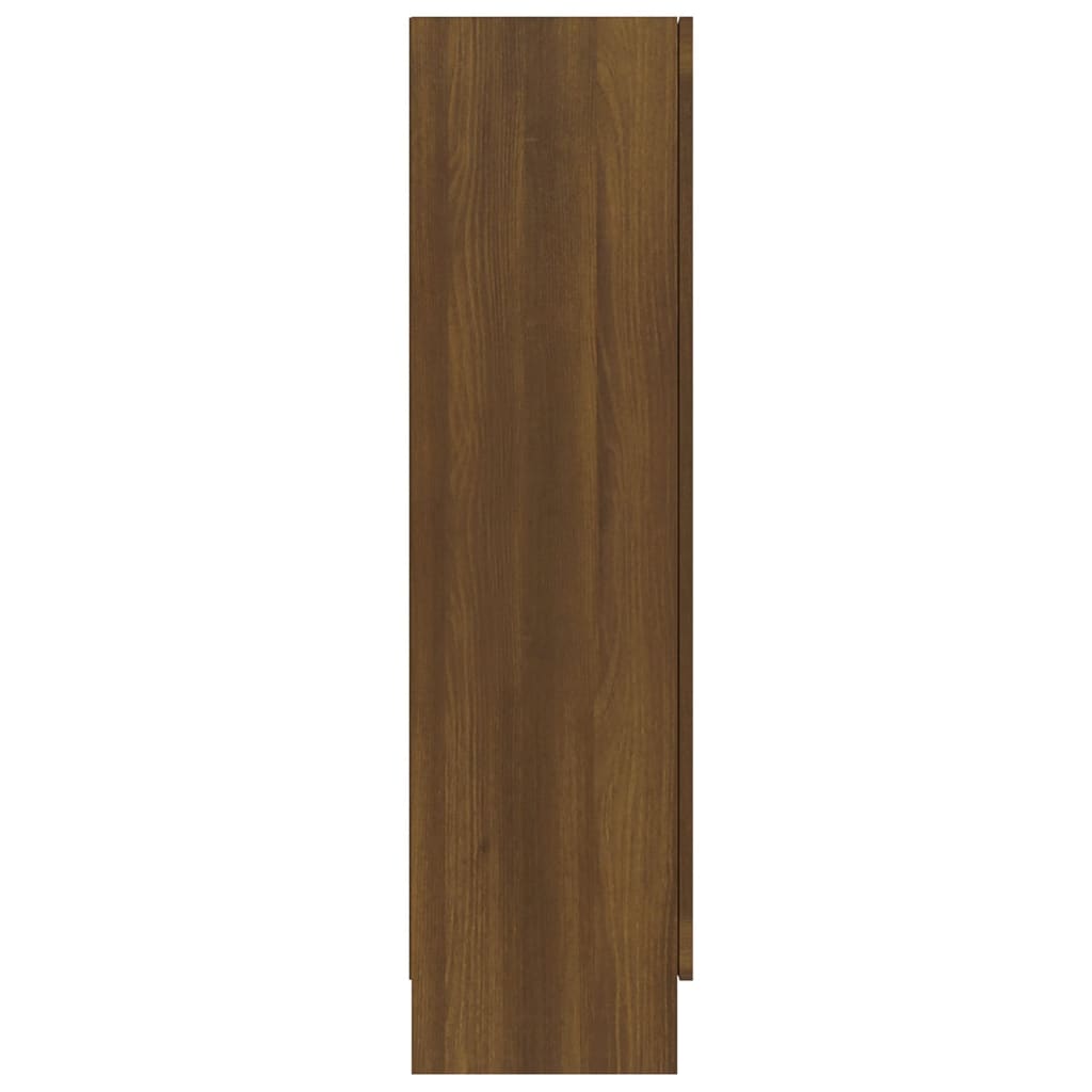 vidaXL Vitrininė spintelė, ruda ąžuolo, 82,5x30,5x115cm, mediena