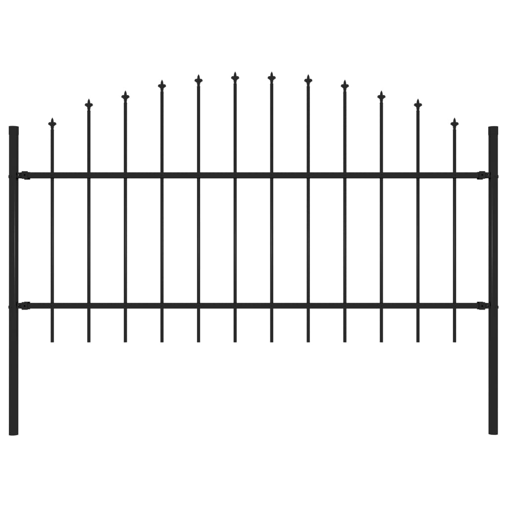vidaXL Lauko tvora su iečių viršug., juoda, (1-1,25)x1,7m, plienas