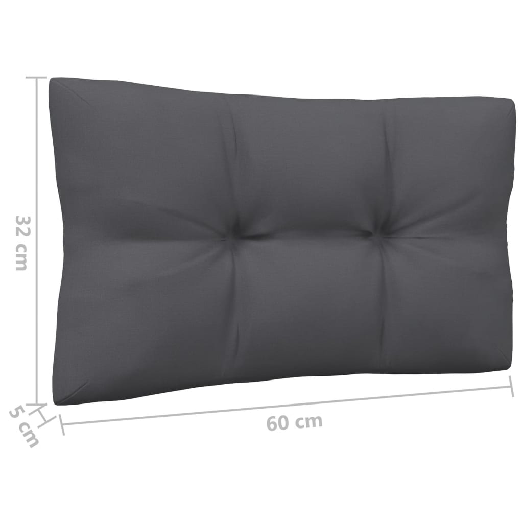 vidaXL Sodo komplektas su pagalvėmis, 3 dalių, juodas, pušies masyvas