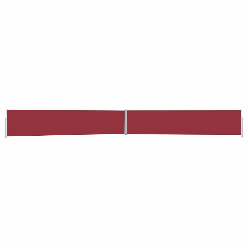 vidaXL Ištraukiama šoninė kiemo pertvara, raudonos spalvos, 170x1200cm