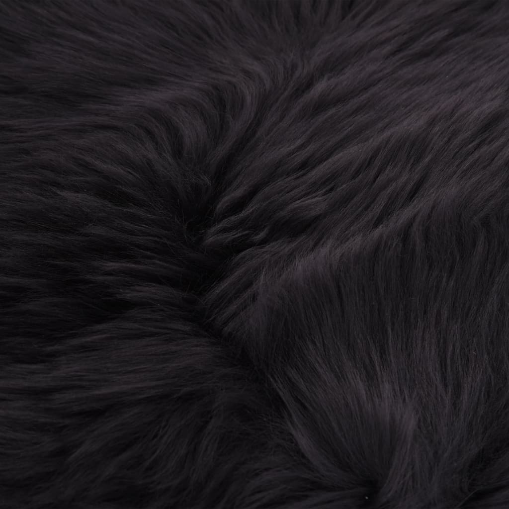 vidaXL Avies kailio kilimėlis, tamsiai pilkos spalvos, 60x90 cm