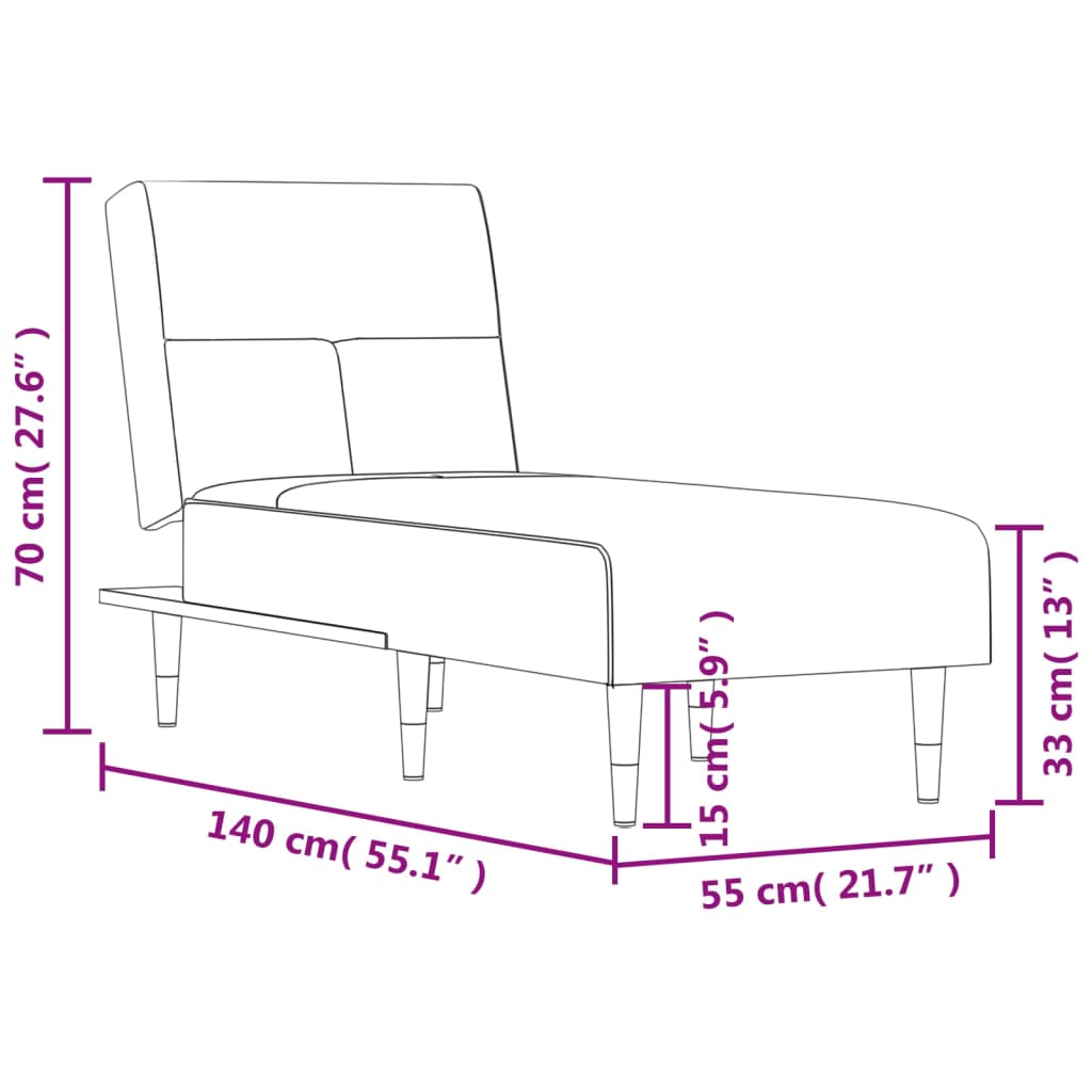 vidaXL Poilsio gultas, tamsiai pilkos spalvos, aksomas