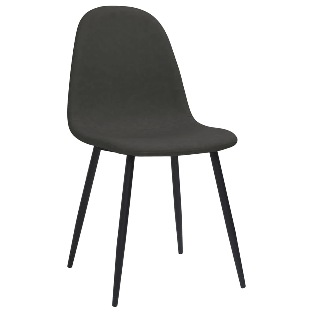 vidaXL Valgomojo kėdės, 4vnt., juodos, 45x53,5x83cm, dirbtinė oda