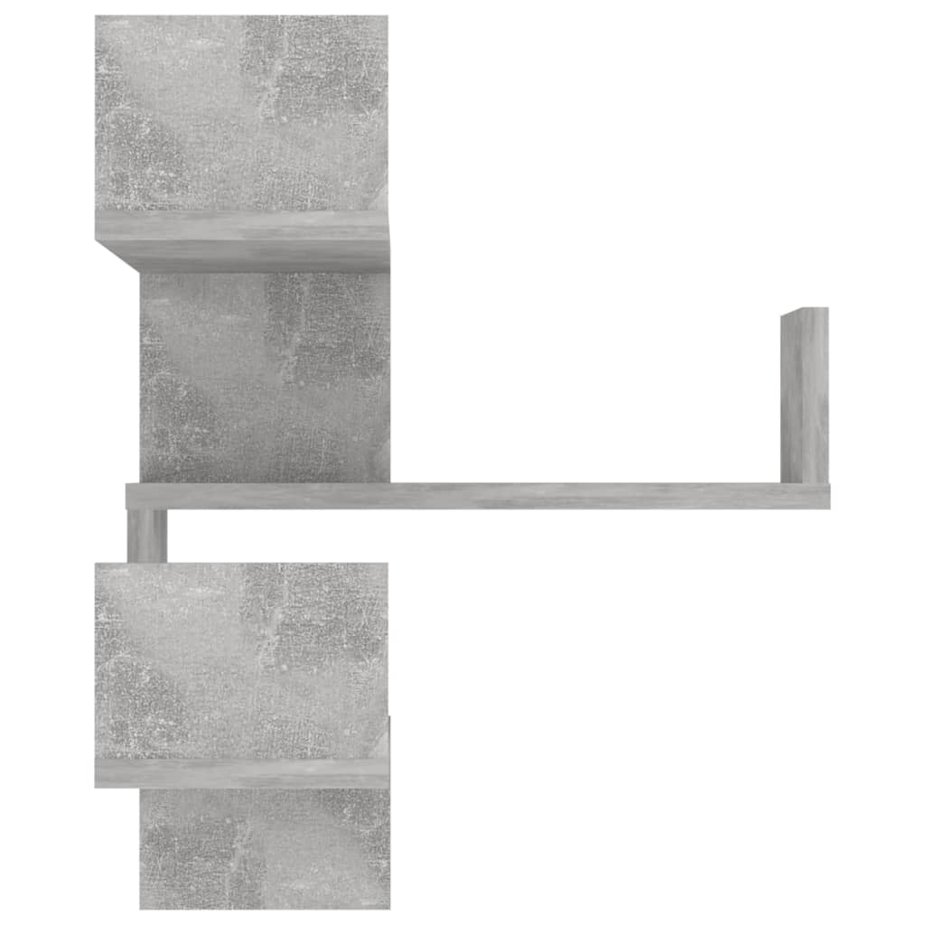 vidaXL Sieninės kampinės lentynos, 2vnt., pilkos, 40x40x50cm, MDP