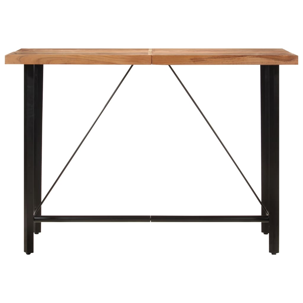vidaXL Baro stalas, 150x70x107cm, akacijos medienos masyvas ir geležis