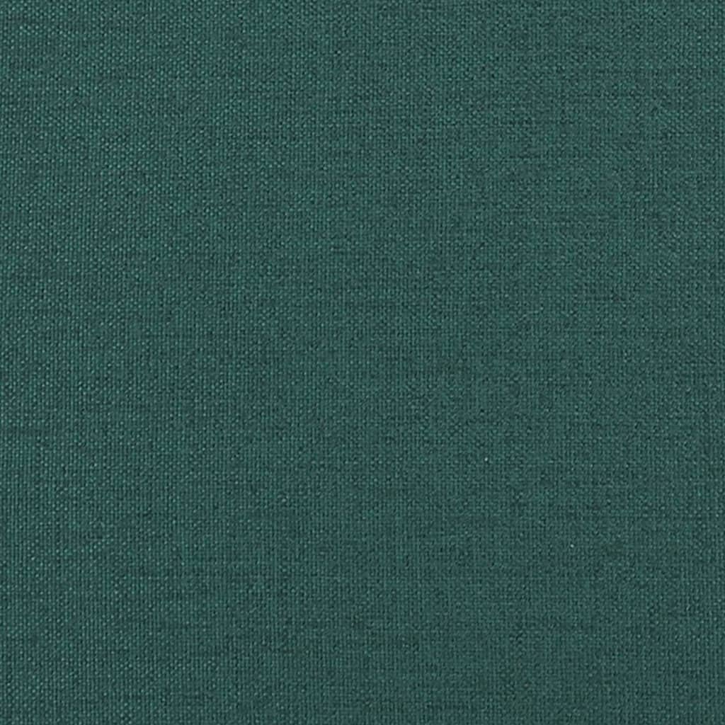 vidaXL Trivietė chesterfield sofa, tamsiai žalios spalvos, audinys