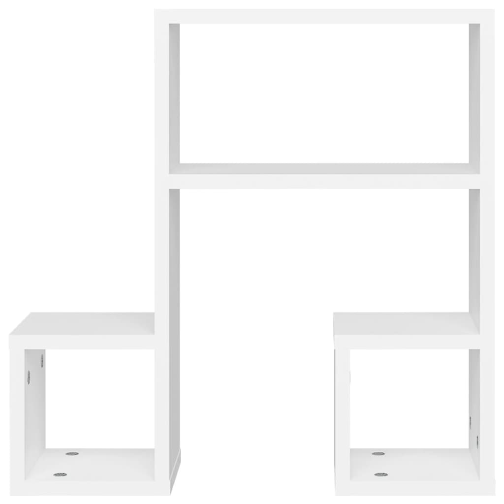 vidaXL Sieninės lentynos, 2vnt., baltos spalvos, 50x15x50cm, MDP