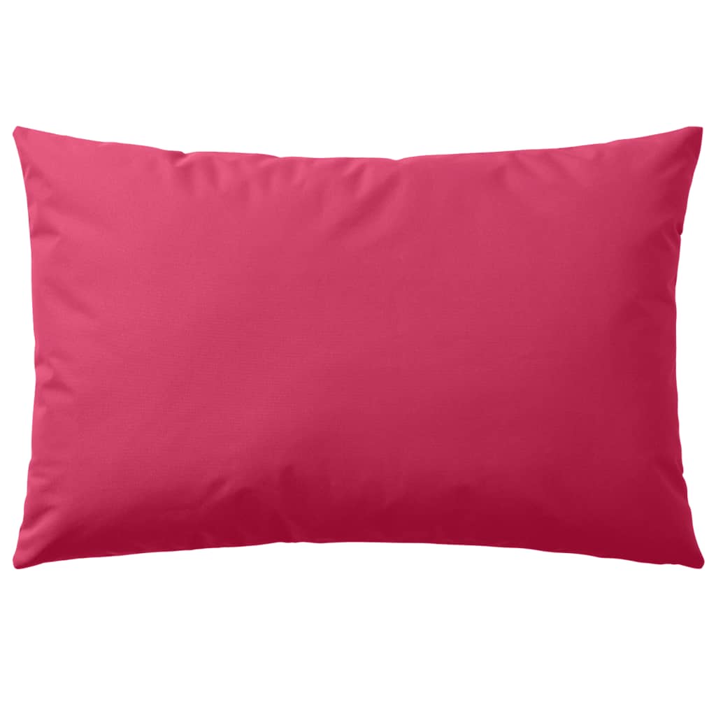 vidaXL Lauko pagalvės, 2 vnt., rožinės spalvos, 60x40cm