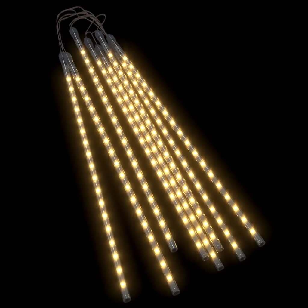 vidaXL Girlianda meteorų lietus, 8vnt., 50cm, 288 šiltos baltos LED