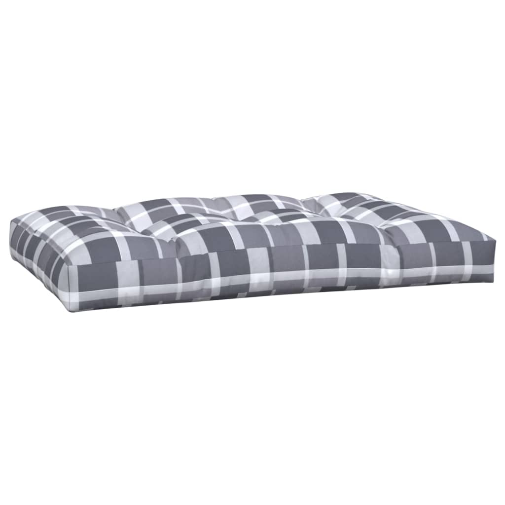 vidaXL Palečių pagalvėlės, 5vnt., pilkos spalvos, audinys, languotos