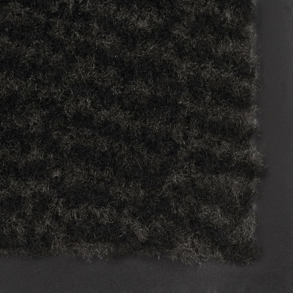 vidaXL Durų kilimėlis, kvadratinis, dygsniuotas, 120x180cm, juodas