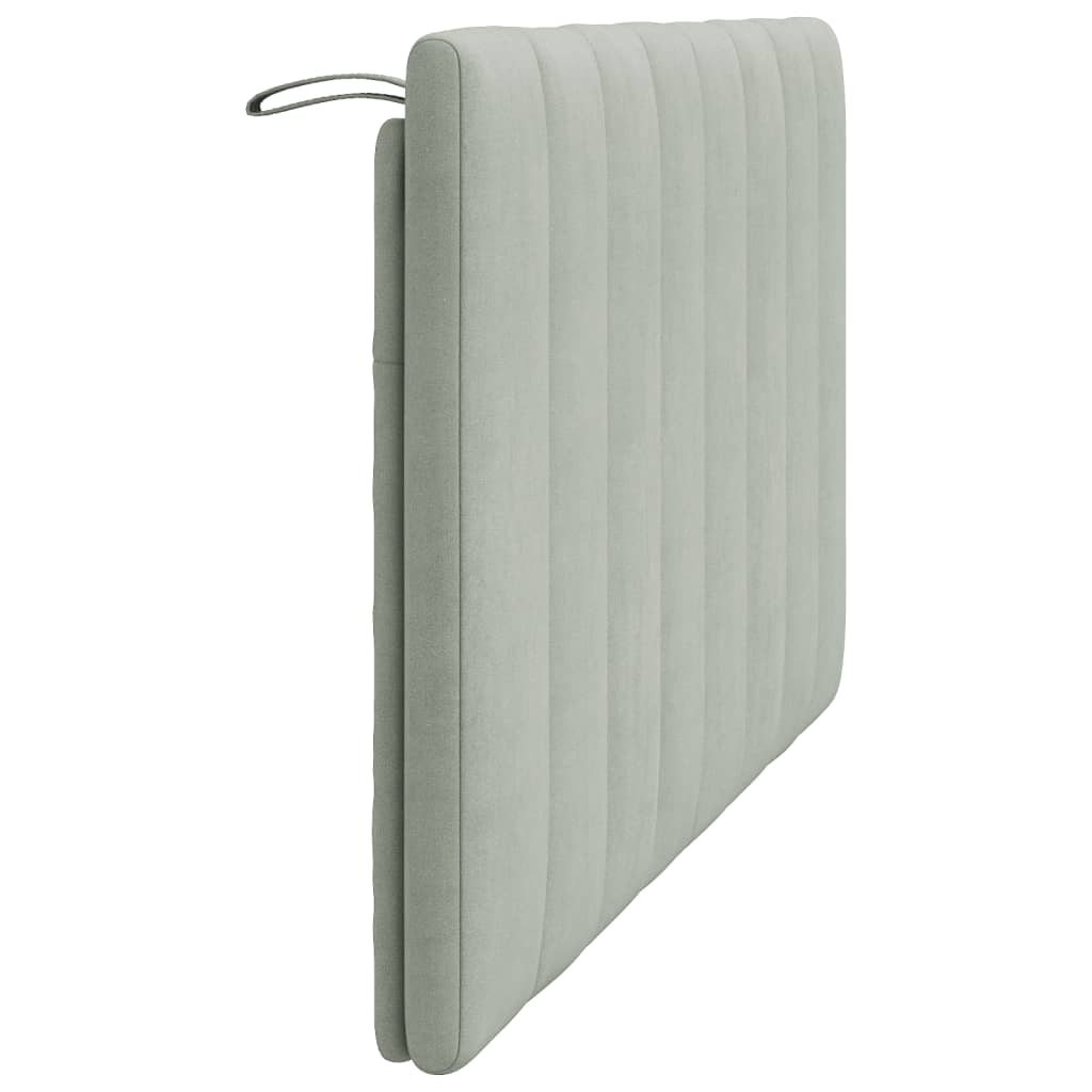 vidaXL Galvūgalio pagalvėlė, šviesiai pilkos spalvos, 120cm, aksomas